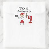 ステッキ海賊2ndバースデークラシックタラウンドステッカー ラウンドシール (バッグ)