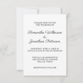 ステックフィギュア人の花嫁結婚と花婿 招待状 (裏面)