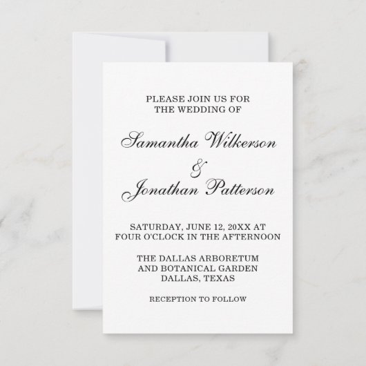 ステックフィギュア人の花嫁結婚と花婿 招待状 (裏面)