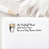 ステックフィギュア新郎新婦 ラベル (インサイチュ)