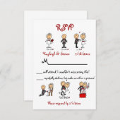ステックフィギュアRSVP 出欠カード (正面/裏面)