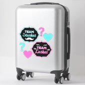 ステッグやラッシュかわいいジェンダーが赤ちゃんシャワーを明かす シール (スーツケース)