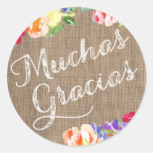 ステッスペインのカーありがとう |ムチャスグラシアス ラウンドシール (正面)