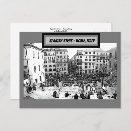 ステッスペインのズローマ、イタリア ポストカード (正面/裏面)