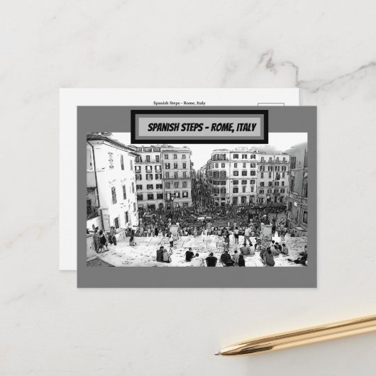 ステッスペインのズローマ、イタリア ポストカード (正面/裏面インサイチュ)