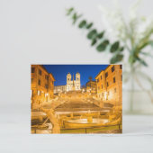 ステッスペインのプストリニタデイモンティチャーチローマイタリア ポストカード (スタンド正面)