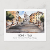 ステッスペインのプ水カラーローマイタリア観光客curio ポストカード (正面)