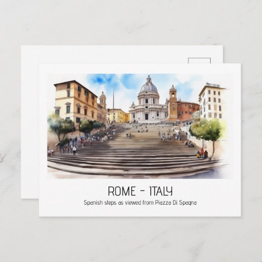 ステッスペインのプ水カラーローマイタリアcurioキープサケ ポストカード (正面/裏面)