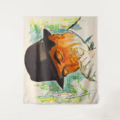 ステッソンハットマン照明タバコ タペストリー (正面)