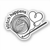 ステッチおもしろいが発生するクロシェ防水 シール (正面)