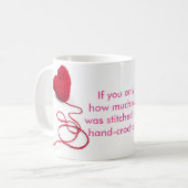 ステッチされたか誓うどの位だけ知っていたら コーヒーマグカップ (正面左)