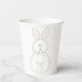 ステッチされたウサギ 紙コップ (正面)