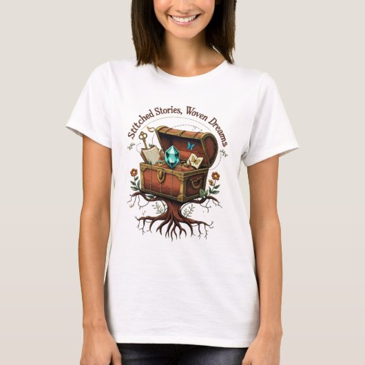 ステッチされたストーリー、魔法織り Tシャツ (正面)