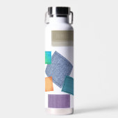 ステッチされた布パッチワークパーソナライズされた ウォーターボトル (正面)