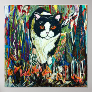 ステッチされた猫 ポスター
