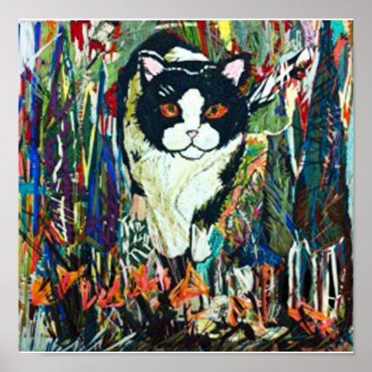 ステッチされた猫 ポスター (正面)