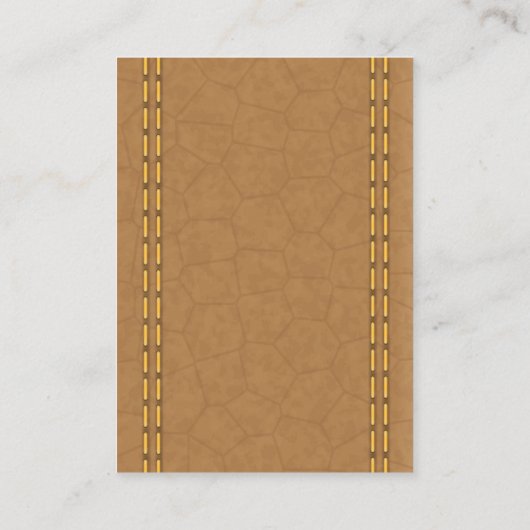 ステッチされた革 名刺 (裏面)