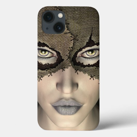 ステッチされたBurlapサック仮面メス顔 Case-Mate iPhoneケース (裏面)