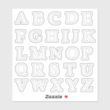 ステッチで切ったアルファベット