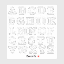 ステッチで切ったアルファベット シール