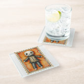 ステッチとシャドウハロウィーン ガラスコースター (アングル)