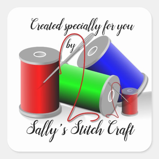 ステッチと縫合 スクエアシール (正面)