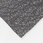 ステッチの洗練さ:ブラックレザーラグジュアリー フリースブランケット (角)