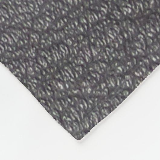 ステッチの洗練さ:ブラックレザーラグジュアリー フリースブランケット (角)