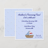 ステッチエッジ帆船招待状 招待状 (正面/裏面)