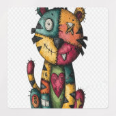 ステッチステッカーパック – Bunny, Hippo & Tiger Cat ラベル (デザイン1)