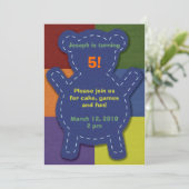 ステッチテディベア招待状 招待状 (スタンド正面)