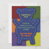 ステッチテディベア招待状 招待状 (裏面)