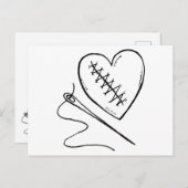ステッチハート ポストカード (正面/裏面)