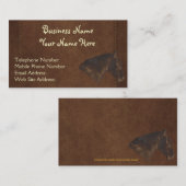 ステッチフェイクレザーラングラースタイルXI 名刺 (正面/裏面)