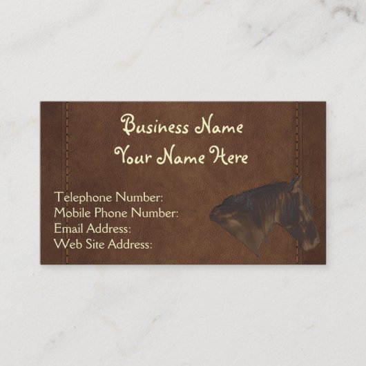 ステッチフェイクレザーラングラースタイルXI 名刺 (正面)