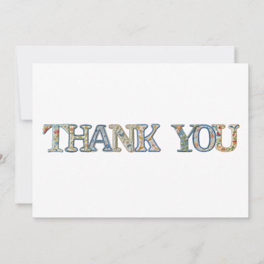 ステッチフォント サンキューカード (正面)