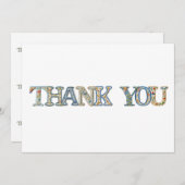 ステッチフォント サンキューカード (正面/裏面)