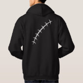 ステッチフード付きスウェットシャツ パーカ (裏面)