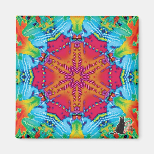 ステッチ万華鏡のように千変万化するパターン磁石 マグネット (正面)