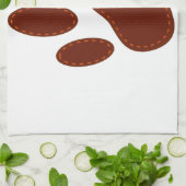 ステッチ感じドッグポープリント キッチンタオル (折り畳み)