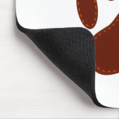 ステッチ感じドッグポープリント マウスパッド (コーナー)