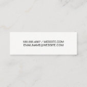 ステッチ済みブラウンレザー |デニム スキニー名刺 (裏面)