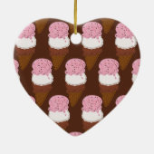 ステッチ – ナポリタン – アイスクリーム – コーン–2-Hrt ORNIE セラミックオーナメント (裏面)