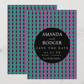 ステッチ ボールド セーブ・ザ・デート 招待状 (正面/裏面)