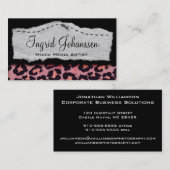 ステッチCollage Leopardユニーク名刺 名刺 (正面/裏面)