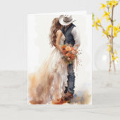 ステットソン&レース結婚ズ:カウボーイエレガンス カード (黄色い花)