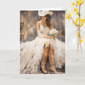 ステットソン&レース結婚ズ：プレーリー花びら カード (黄色い花)