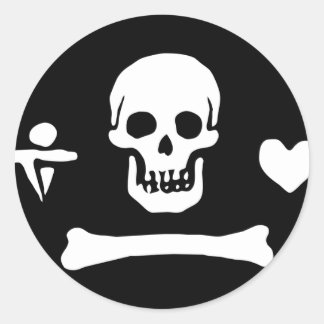 ステッドボンネット海賊旗 ラウンドシール