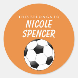ステッパーソナライズされたカーに属する – サッカー ラウンドシール