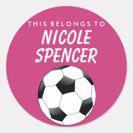 ステッパーソナライズされたカーに属する – サッカー ラウンドシール